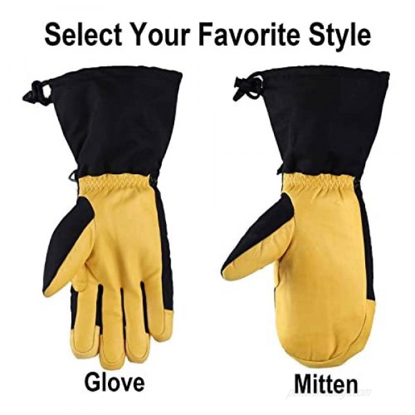 Winter Gloves Ski Mittens 3M Thinsulate Thermal Snow Work Glove for Men/Women