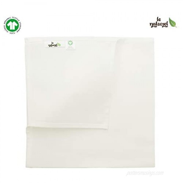 100% Organic Cotton Handkerchief for Men Soft Hankie Set Natural Color