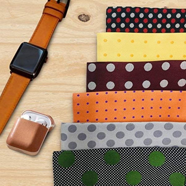 ekSel Polka Dot Pocket Squares for Men suits Assorted Colors 12 pack