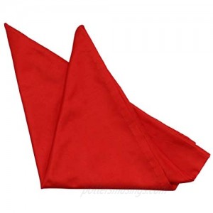 Fine Red 100% Silk Pocket Square for Men by Royal Silk - Full-Sized 16"x16"