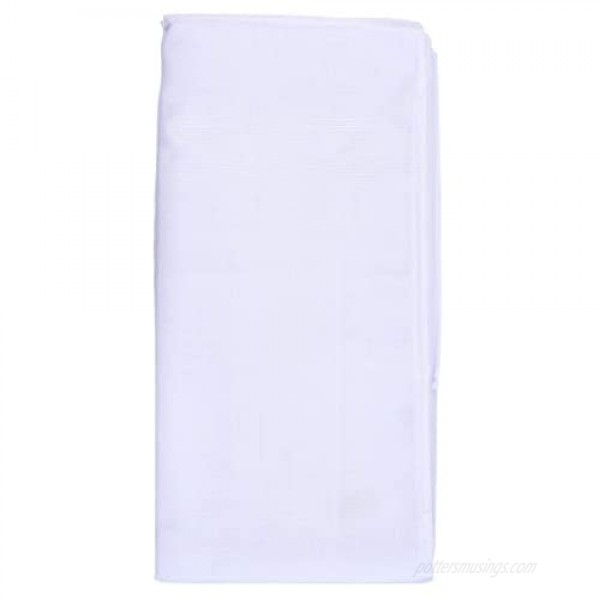 Geoffrey Beene Men's Fine Handkerchiefs 65% Poly 35% Cotton White Hankie，Pack of 13 Pieces
