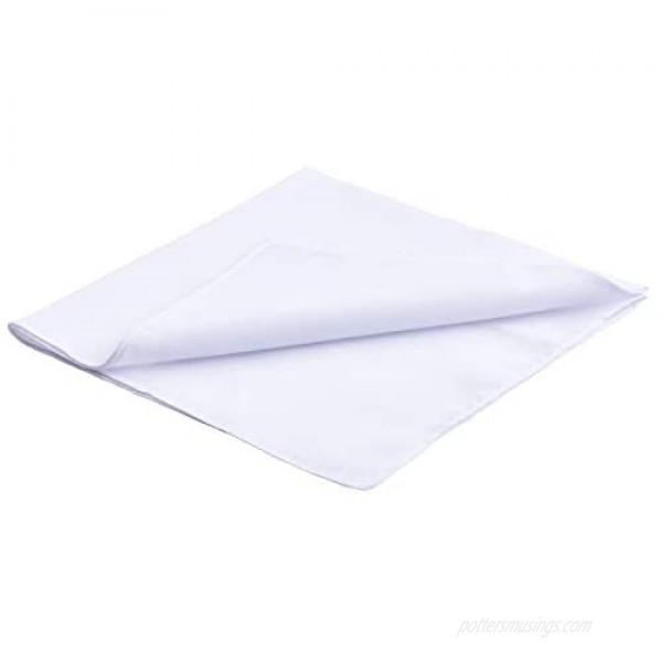 Geoffrey Beene Men's Fine Handkerchiefs 65% Poly 35% Cotton White Hankie，Pack of 13 Pieces