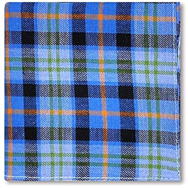 Handkerchiefs Mens 100% Cotton Soft 6 Piece Gift Set by Zenssia