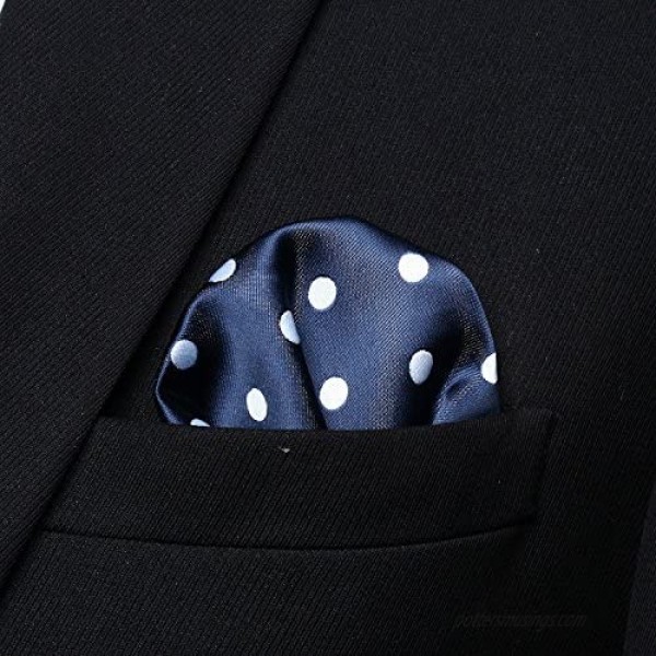 HISDERN Mens Handky Solid color Pocket Square Wedding Party Gift Handkerchief Tuxedo