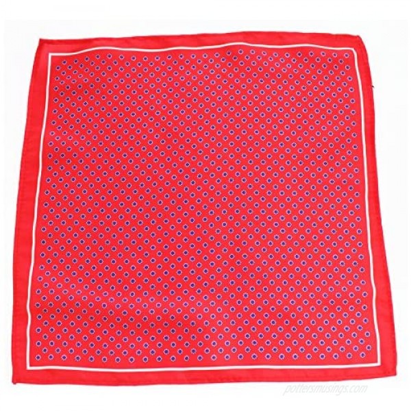 JEMYGINS 6PCS Silk Pocket Squares for Men Handkerchief Hanky Set