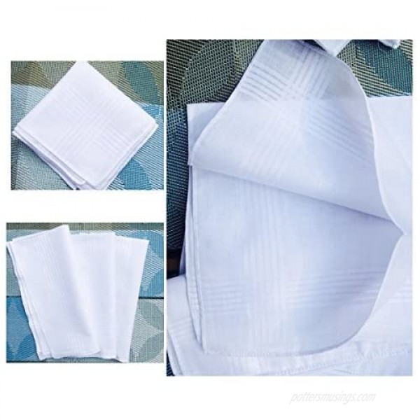 Mens White Cotton 100% Cotton handkerchiefs Pack
