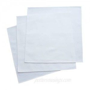 Organic Handkerchiefs Co  Men’s Hankies Organic Cotton 11 inch square Pack of 3