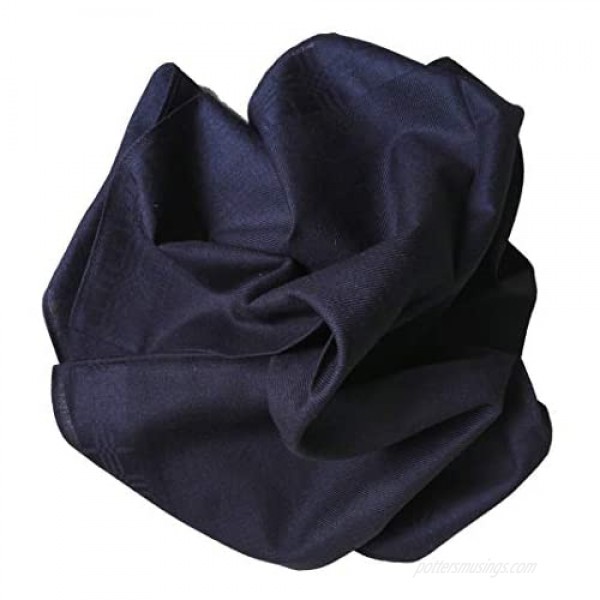 RDS HANKYTEX Men's Pocket Square Black Handkerchiefs Pack of 6