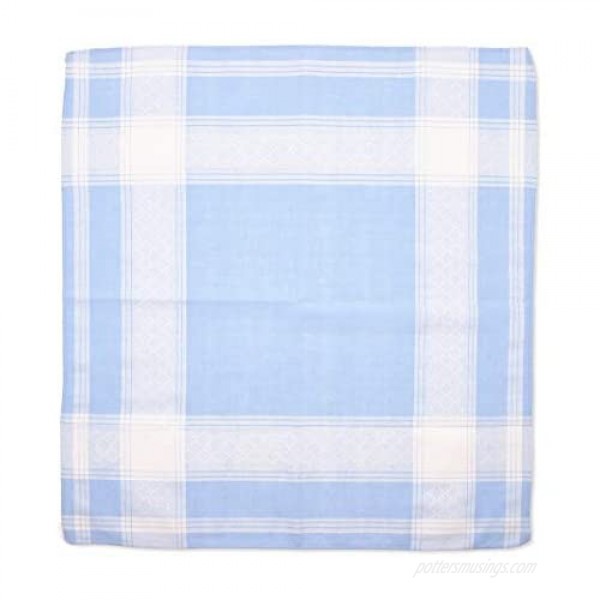 Soft Cotton Handkerchiefs for Men with Elegant Pattern in Assorted Color 16 inches Large hankies