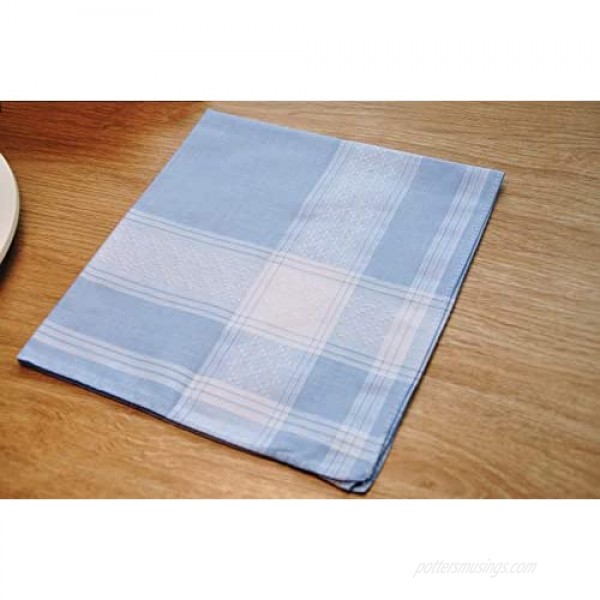 Soft Cotton Handkerchiefs for Men with Elegant Pattern in Assorted Color 16 inches Large hankies