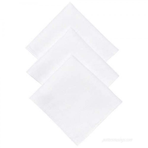 Thomas Ferguson Gentlemen's Linen Corded Handkerchief - Rolled Hem - BH171 Pack of 3