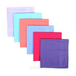 Umo Lorenzo 100% Cotton Men's Handkerchief Set - Multi-pack Soft & Durable 16" x 16" Handkerchief + 6 Piece Variety Pack