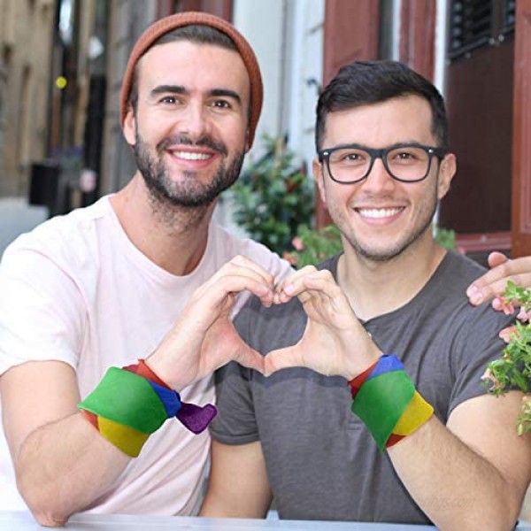 URATOT 6 Pack Gay Pride Rainbow Bandanas Cotton Handkerchiefs Support LGBT Causes