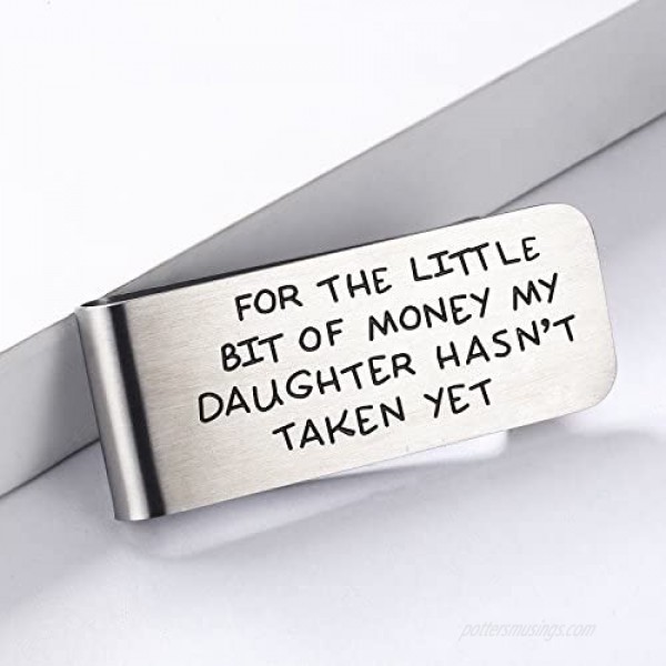 CJ&M Money Clip for Dad Father Money Clip Father of The Bride Gift Dad Money Clip from Daughter