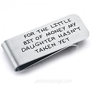CJ&M Money Clip for Dad Father Money Clip Father of The Bride Gift Dad Money Clip from Daughter