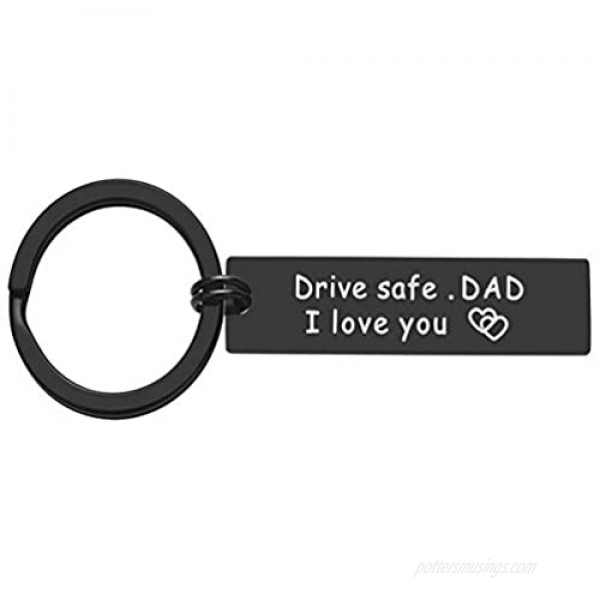 Dad Gifts from Daughter Son - Drive Safe Dad I Love You Keychain Christmas Gifts for Dad from Wife for Men Birthday Gifts for Dad