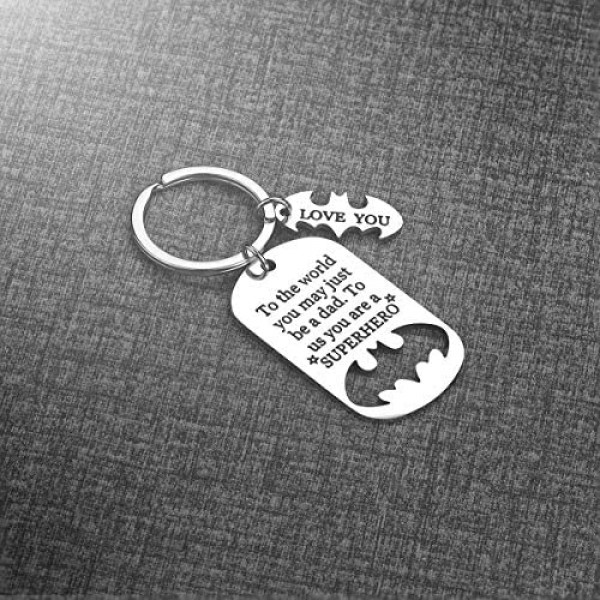 Dad Gifts from Daughter Son - Funny Dad Keychain Christmas Gifts for Dad from Wife for Men Birthday Gifts for Dad