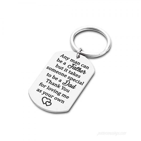 Father’s Day Gifts Step Dad Keychain Gifts for Stepfather Father in Law Birthday
