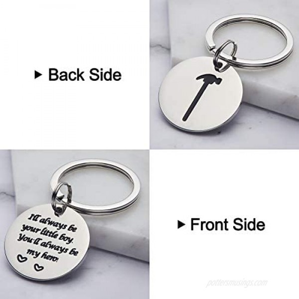 Father's Gift Dad Keychain from Daughter Son Birthday Keychain for Daddy Present from Wife to Husband