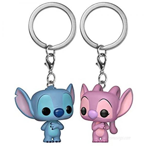 Funko Pop! Keychain: Lilo & Stitch & Angel 2 Pack Toy Multicolor