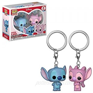 Funko Pop! Keychain: Lilo & Stitch & Angel 2 Pack Toy  Multicolor