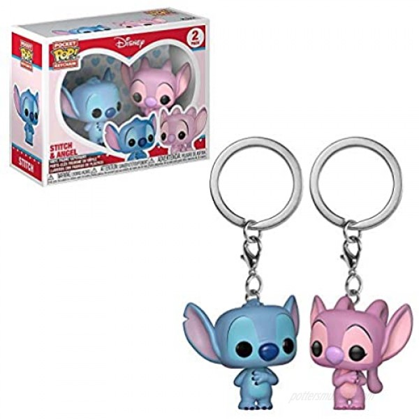 Funko Pop! Keychain: Lilo & Stitch & Angel 2 Pack Toy Multicolor