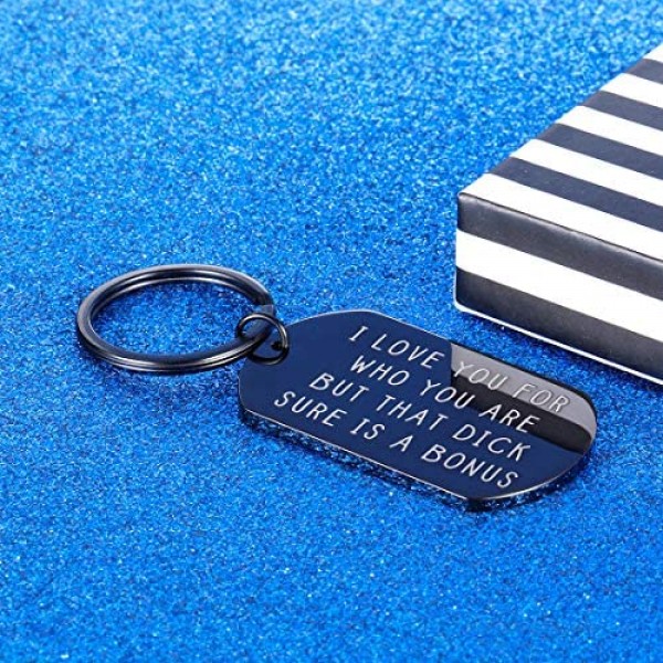 Funny Keychain Gifts for Boyfriend Husband Couple Gift Idea for Men Him Birthday Anniversary Wedding from Wife Girlfriend I Love You for Who You Are