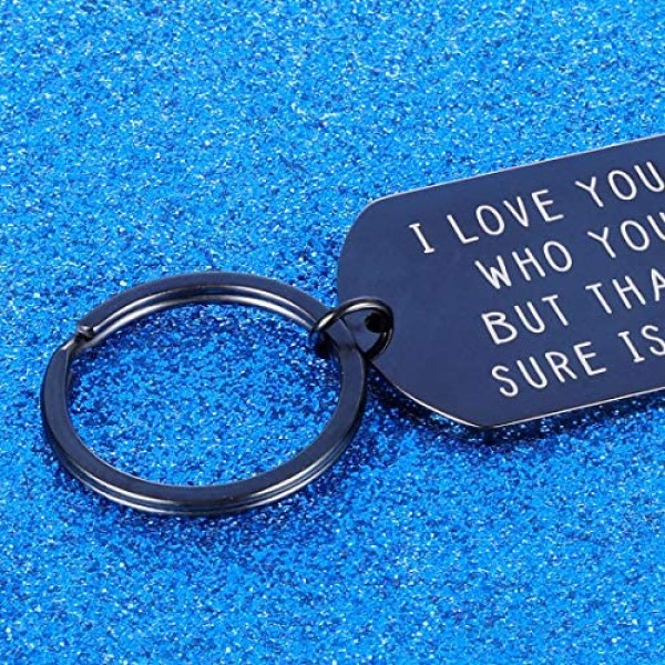 Funny Keychain Gifts for Boyfriend Husband Couple Gift Idea for Men Him Birthday Anniversary Wedding from Wife Girlfriend I Love You for Who You Are
