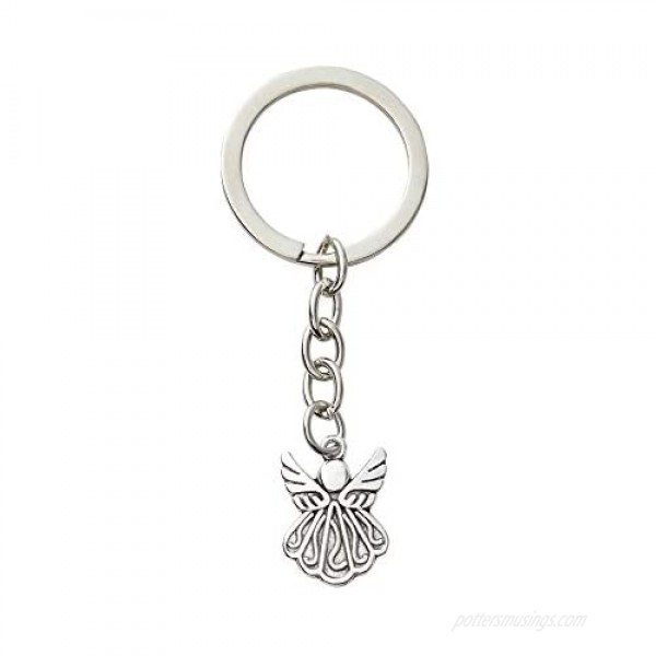 Guardian Angel Keychains Funeral Favors (3 In Silver 60 Pack)