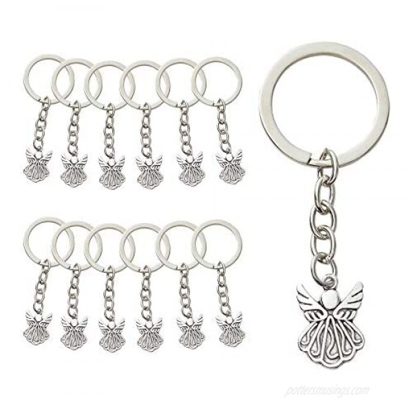 Guardian Angel Keychains Funeral Favors (3 In Silver 60 Pack)