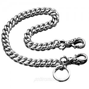 TIASRI Full Stainless Steel Anti-Lost Keychain Firm Secure Key Chain Never Rust  Bend or Break