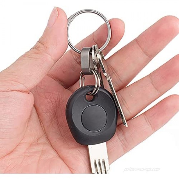 TISUR EDC Titanium Keyring Side-Pushing Designed (4-Pack) Key Chain Key Rings Holder Split Rings Group Your Keys