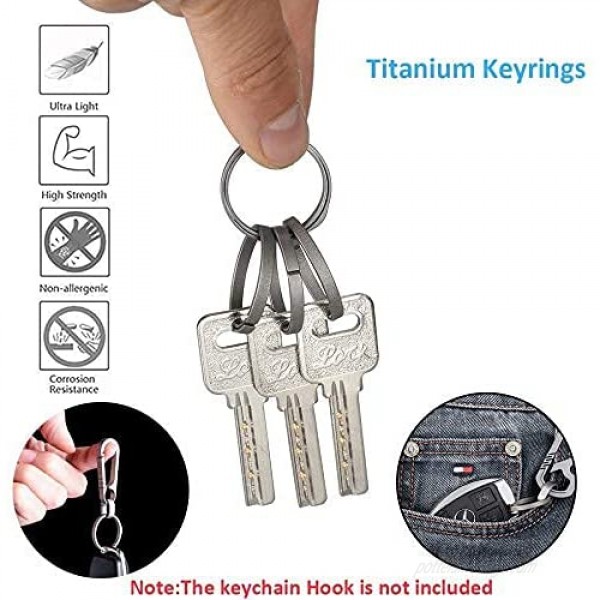 TISUR Titanium Side-Pushing Key Rings Wisely Group Your Key 3 Size Choice