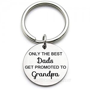 XGAKWD Father's Day Gifts for Dad Grandpa  Only The Best Dads Get Promoted to Grandpa  Birthday Keychain Gift for Papa Husband Grandfather