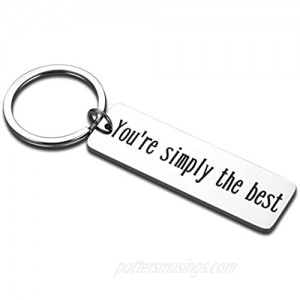 You’re Simply The Best Keychain Anniversary Wedding Gifts for Women Men Birthday Valentines Day Keyring for Best Friend Schitts C Fans Couple Gifts for Boyfriend Girlfriend Husband Wife Christmas