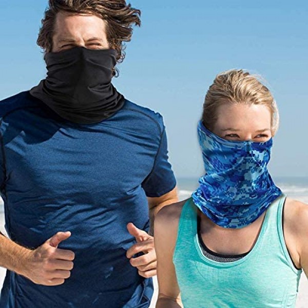6 Pieces Summer UV Protection Face Clothing Neck Gaiter Scarf Sunscreen Breathable Bandana
