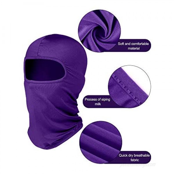 8 Pieces Balaclava Face Cover UV Sun Protection Full Face Covers Unisex Windproof Ski Balaclava
