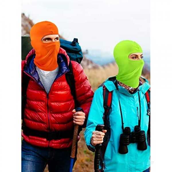 8 Pieces Balaclava Face Cover UV Sun Protection Full Face Covers Unisex Windproof Ski Balaclava