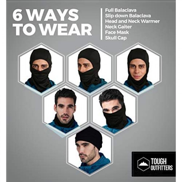 Balaclava Ski Mask - Winter Face Cover for Men & Women - Cold Weather Snow Gear for Motorcycle Riding Skiing & Snowboarding