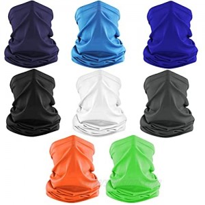 Dapaser 8 Pack Cooling Neck Gaiter Face Mask Balaclava UV Protection Breathable Bandanas Scarf Face Cover for Women Men