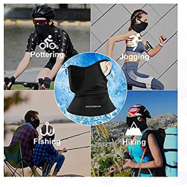 LUXSURE Cooling Neck Gaiter Face Mask for Men and Women Gaiter Mask/Neck Gaiters with Filter and Ear Loops | Washable Neck Gators Face Mask for Men Breathable Scarf Mask/Face Cover Mask