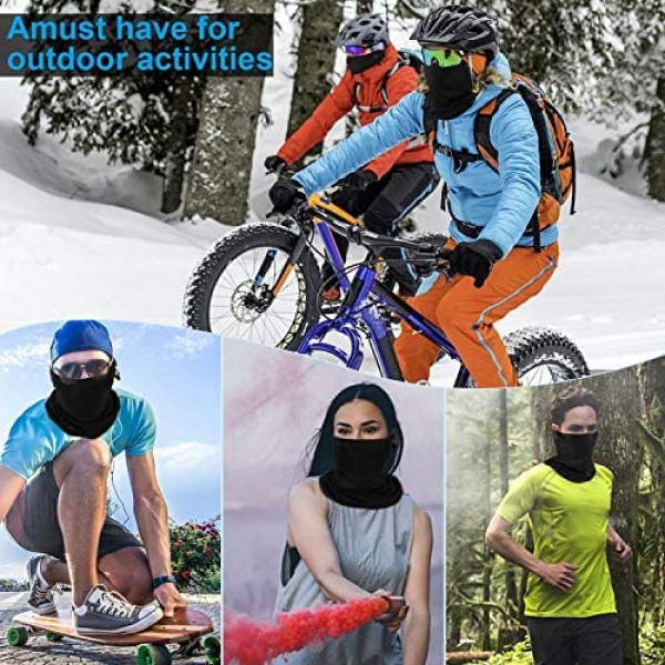 Sheenwang Adjustable Neck Gaiter Cooling Face Cover Breathable Neck Mask for Men Women (2 Pack)