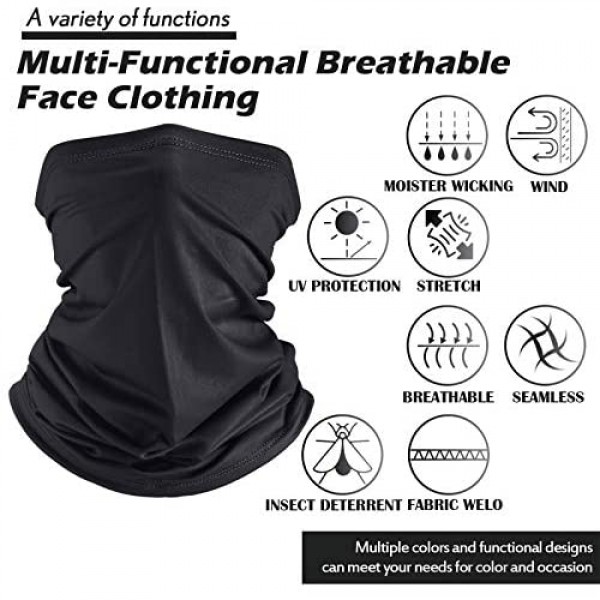 Summer UV Protection Neck Gaiter Scarf Balaclava Breathable Face Cover Scarf