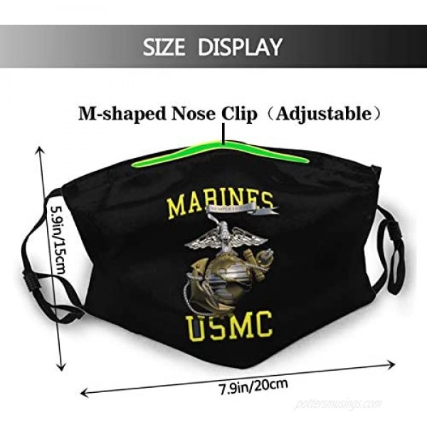 USMC Marine Corps Face Mask for Men Women Face Cover