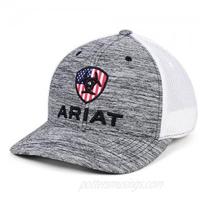 ARIAT Men's RWB Shield Logo Flexfit110 Snapback Cap