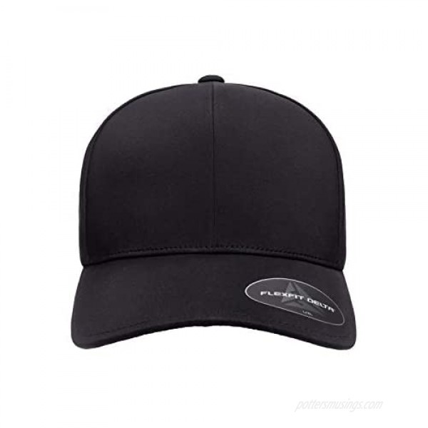 Flexfit mens Flexfit Delta Seamless Cap Hat Black Large-X-Large US