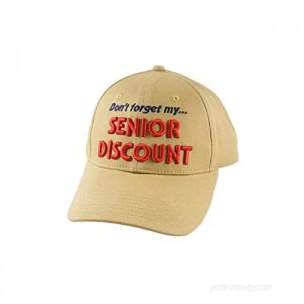 Game Hats Father's Day Senior Discount Hat 100% Cotton Cap Beige