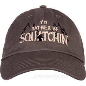 I'd Rather be Squatchin' | Funny Official Gone Bigfoot Sasquatch Hunter Baseball Dad Hat Olive