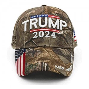 Idealforce Trump 2024 Hat Keep America Great Hat Camo Embroidered Trump Hat 2024 Baseball Cap-Adjustable One Size Fits Most