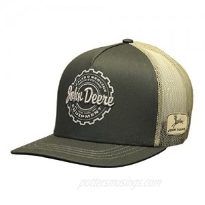 John Deere NCAA Mens Trademark Logo Trucker Mesh Back Core Baseball Cap